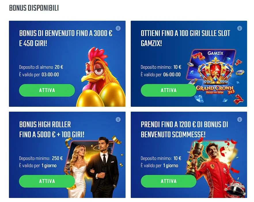 Le promozioni e i bonus disponibili su Winnita Casino